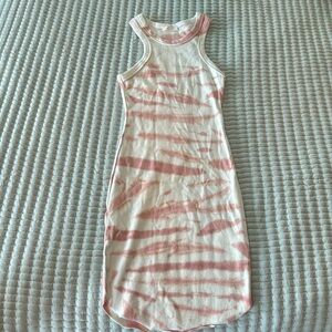 Midi tie dye tank dress